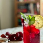 Cup of iced hibiscus tea