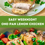 Lemon chicken thighs baked in one pan