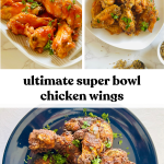 A compilation of homemade chicken wings, including buffalo, lemon pepper, and simple baked wings.